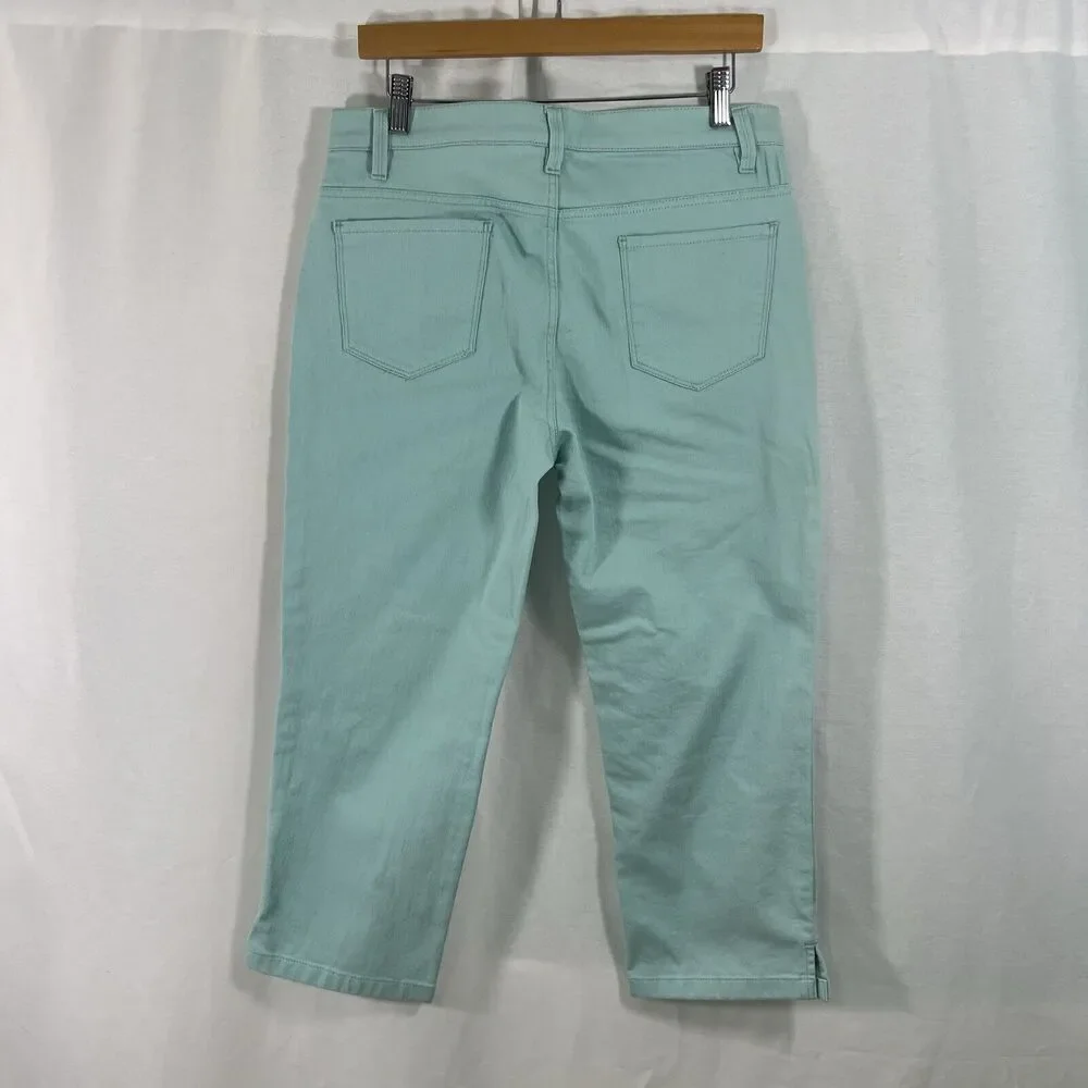 Talbots Pants Women's Sz 6 Flawless Slim Ankle Classic Denim Aqua Blue NWT - Picture 4 of 8
